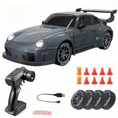 1:24 RC Drift Car 4WD – LED Lights & Drift Tires, 20KM/H, Off-Road Racing Toy for Kids & Adults