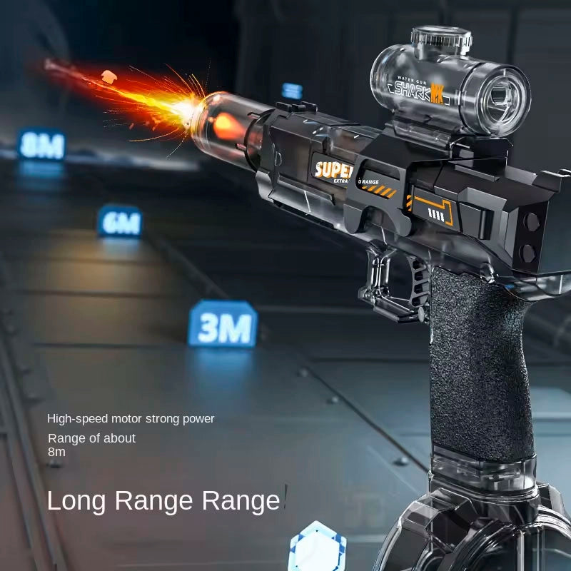 Battle 007 PRO Water Gun – Realistic Flash, Eco-Friendly Materials, 2-Pack (Blue & Black)