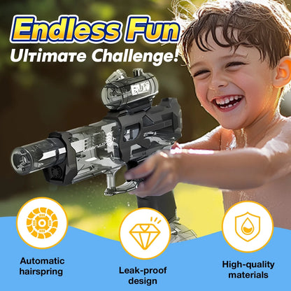 Battle 007 PRO Water Gun – Realistic Flash, Eco-Friendly Materials, 2-Pack (Blue & Black)