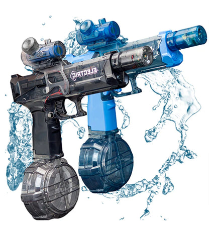Battle 007 PRO Water Gun – Realistic Flash, Eco-Friendly Materials, 2-Pack (Blue & Black)